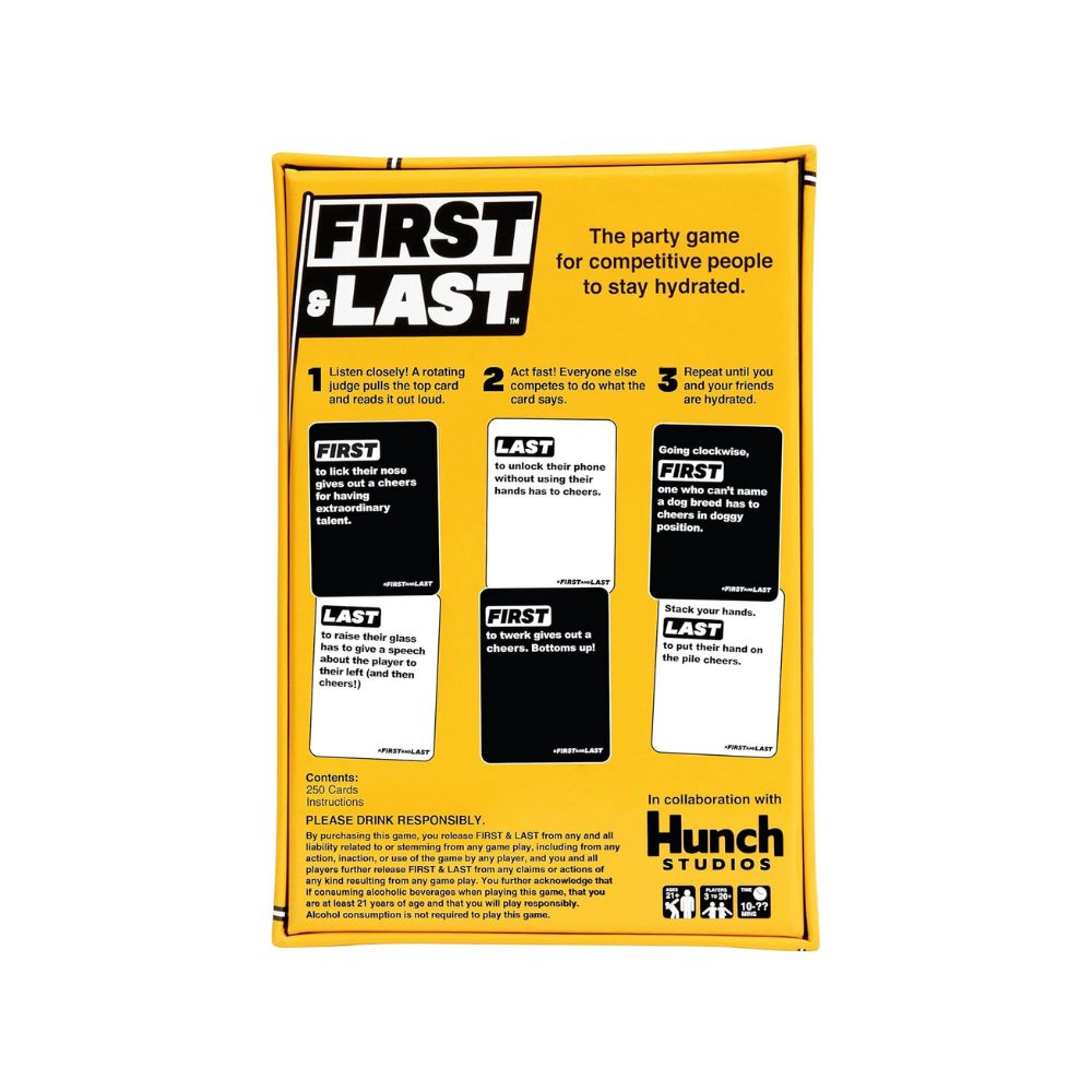 First & Last Card Game